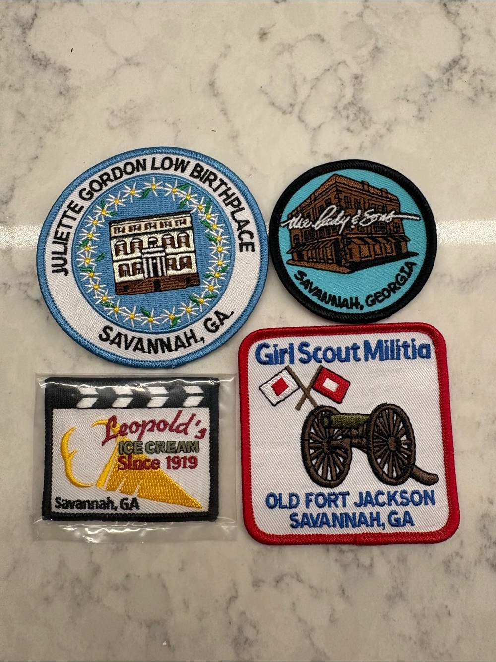 Girl Scout fun patches for Savannah , Ga- NEW